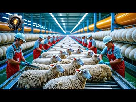 The INCREDIBLE MODERN SHEEP Industry 🐑 – How WOOL Is MASS-Produced from MILLIONS of SHEEP
