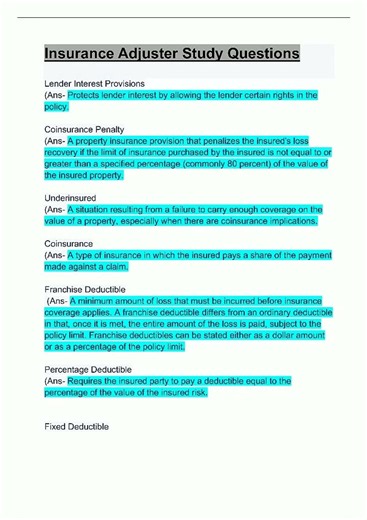 Latest Insurance Adjuster Study Guide Updated A Guide Solution latest video