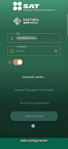 Acceso a la aplicacion Factura SAT Móvil