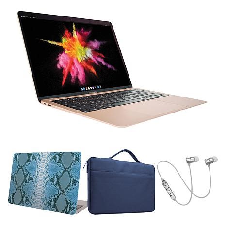 Apple MacBook Air 13" M1 Laptop Gold Bundle w/Bluetooth Earbuds | HSN