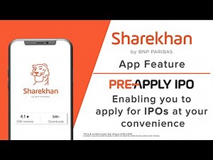 Pre Apply IPO Feature on the Sharekhan App