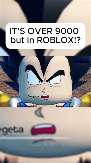 IT'S OVER 9000!! BUT IN ROBLOX⁉️😱 #anime #dragonball #goku #vegeta #roblox #robloxshorts