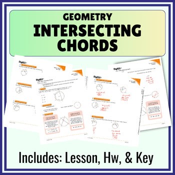 Intersecting Chords Guided Notes & Worksheets| 9th-11th Grade Geometry