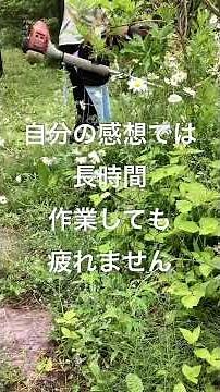 手出し式ナイロンコードカッターで草刈り#草刈り