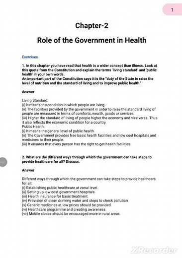 Class 7 civics chapter 2 role of the government in health NCERT SOLUTIONS #ncertsolutions #ncertnote