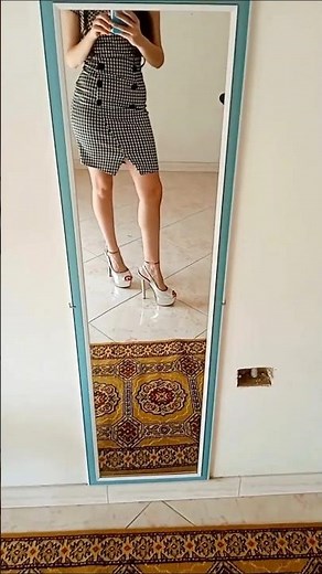 I Try On My Bodycon Dress With My Collection Of Heels 👗👠💕 #haul #tryon #heels #shoes #haulvideo