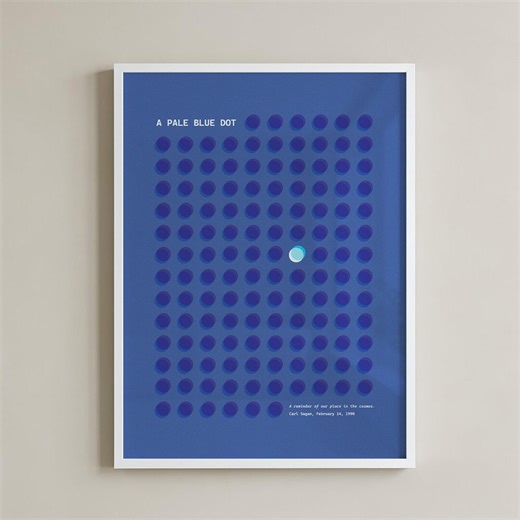 Pale Blue Dot Poster Print, Carl Sagan Quote, Space Wall Art Minimalist, Astronomy Printable, NASA Inspired Art, Digital Download - Etsy