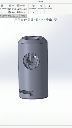 Nozzle Modelling in Solidworks #drawing #3danimation #engineering #3d #art #shorts #yt