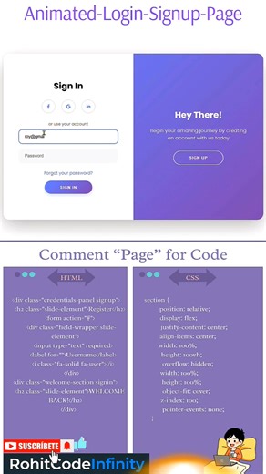 How to make a Professional Login and Sign-up page using HTML CSS AND JavaScript | Rohit Kr