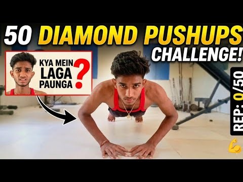 50 Diamond Pushups Challenge: Kya Mein Laga Paunga? 🤔 (Impossible?)