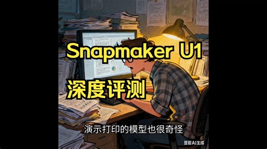 拓竹H2C太贵？Snapmaker U1四头换色真实体验大调查 简介：从拓竹P1SC到.....