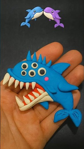 I Made Sprunki OC Monster Whale Clay Art Tutorial & Creepy Clay #sprunkioc #clay #diyclay #shorts