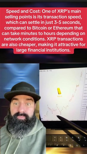 Speed and Cost: One of XRP’s main selling points is its transaction speed, which can settle in just 3-5 seconds, compared to Bitcoin or Ethereum that can take minutes to hours depending on network conditions. XRP transactions are also cheaper, making it attractive for large financial institutions. #XRP. #crypto #xrppriceprediction #ARP #rp