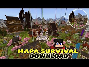 Download Mapa Survival Para Minecraft BedrocK!! Mapa Com Varias Construções!!