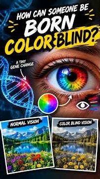 How Can Someone Be Born Color Blind? 👁️ #scienceshorts #youtubeshorts