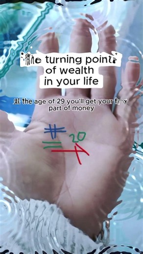 The turning points of wealth in your life #palmistry #fortunetelling