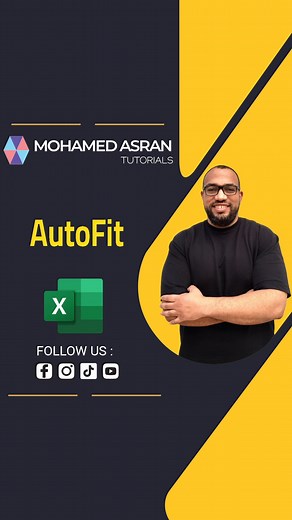 Excel: AutoFit entire sheet الضبط التلقائي لحجم الصفوف و الاعمدة في اكسيل #ExcelTipsAndTricks #ExcelExperts #LearnExcel #ExcelForBeginners #ExcelHacks #اكسيل_للمبتدئين #اكسيل | Mohamed Asran - Tutorials