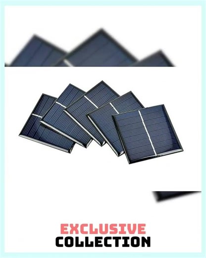 SP Electron Square Shape Mini Solar Panel 6V-100 mAh (70 x 70 x 03 mm) for DIY (Pack of 10)