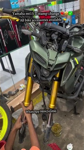 Yamaha mt15 t stem change ✅📈..!! . . #shorts #trending #bikemodification