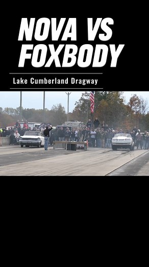 Nova vs Foxbody at Lake Cumberland Dragway #racing #dragrace #race #nova #foxbody #noprep #usa #kentucky #media | Aaron Robinson