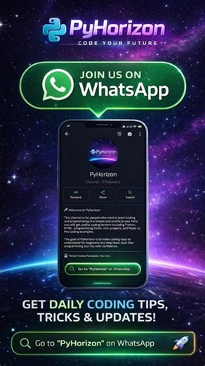 Join my WhatsApp 🔗 for every code, link in pinned comments 🧑‍💻#invitelink #coding #trending #python