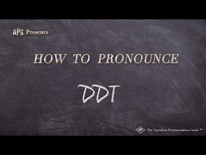 How to Pronounce DDT (Real Life Examples!)