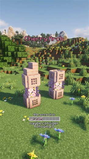 This Cherry Arch Looks Insane #minecraft #building #tutorial