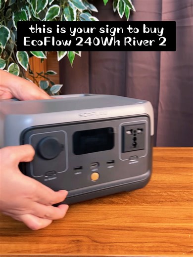 EcoFlow 240Wh River 2 Portable Power Station Solar Generator with LiFeP04 Quick Charge in 1 Hour Up to 600 W Power for Emergency Power Camping Motor Homes Home #TikTokShop22Sale #ECOFLOWRIVER2 #ecoflowpowerstation #ecoflow #fyp #foryoupage