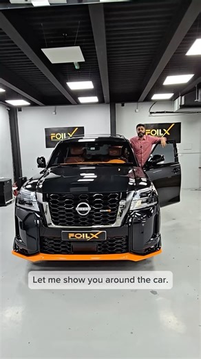 ‎FoilX Dubai فويلكس‎ on Instagram: "This blue Nissan Armada came in with tired, faded PPF. We refreshed it with a new coloured PPF, fitted a Nismo kit with bright orange detailing across the car on the kit, and transformed the interior from plain white to Hermès orange. A bold upgrade that commands attention. 🌐 www.foilx.com 📍 Al Quoz 1, Dubai 📞 +971 56 1000 998 #FoilX #CarWrapping #PaintProtection #PPF #VehicleBranding #CarbonFiber #BodyShop"