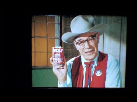 WOLF BRAND CHILI Old West Cowboy Western Vintage TV Commercial