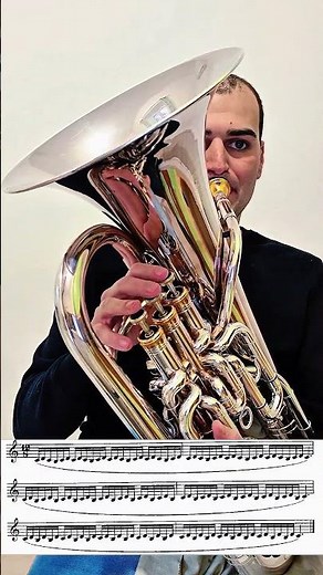 Exercises from a trumpet method I use for technique and 4th valve #euphonium #trumpet #music #brass
