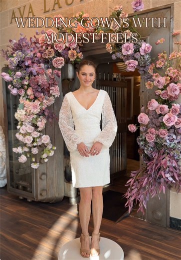 Sophisticated and Timeless High Coverage Wedding Gowns