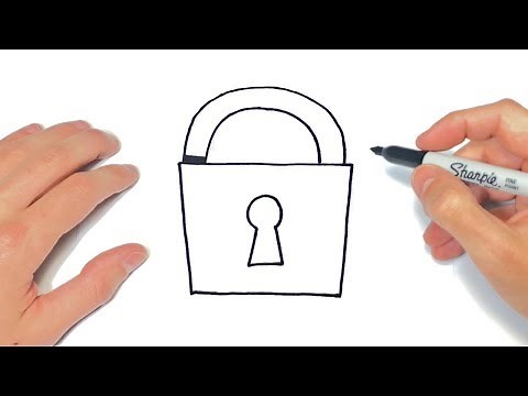 Como dibujar un Candado o Locker Paso a Paso