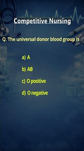 The universal donor blood group is