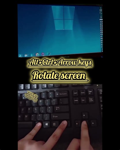 Rotate screen shortcut key for Desktop/Laptop #trending #viral #shorts #keyboard #shortcutkeys#love