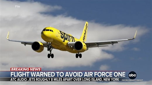 An air traffic controller scolded a Spirit Airlines pilot after repeated warnings to turn away from Air Force One, saying, "Pay attention. Get off the iPad." The FAA says the required separation was maintained. Stephanie Ramos reports. https://abcnews.link/WTgD7ni | ABC World News Tonight with David Muir