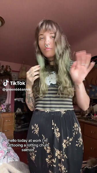 Custom salmon tattoo 🐟