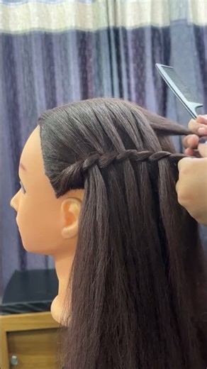 📌 Waterfall Hair Style 😍 French Braid Open Hair #sunitabeautyvlogs #hairstyle