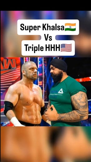 Triple HHH🇺🇸 vs Super Khalsa🇮🇳 . . . . #hhh #tripleh #superkhalsa #wwe #viral | Super Khalsa - Pro Wrestler