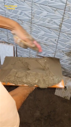 I installed tiles on the upper part of the bathroom wall. What do the tiles look like?#bathroomtiles