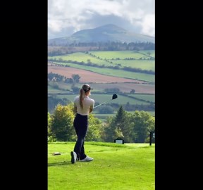 Perfecting the Golf Swing with a view! #shorts #golf
