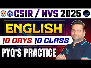 CSIR JSA, STENO, NVS JSA & LAB 10 DAYS 10 CLASS , ERROR & IMPROVEMENT PRACTICE PRACTICE PYQs DAY 02