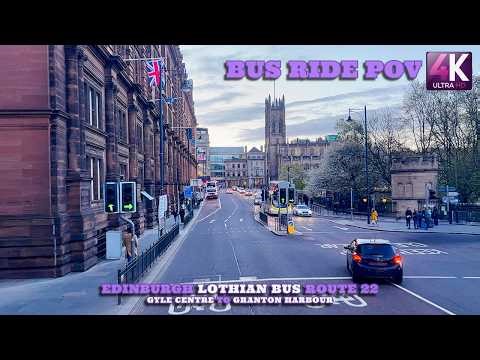 Edinburgh’s Most Meandering Bus Ride: The Full Route 22 Experience (4K POV) Lothian Buses Scotland