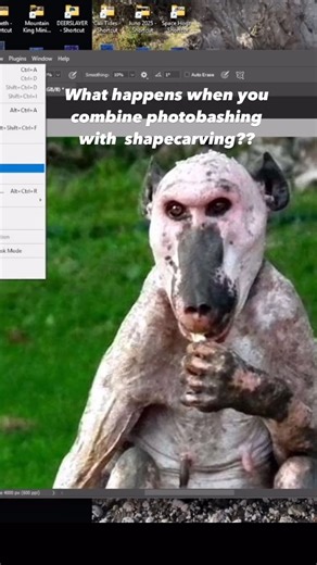 Proko on Instagram: "Photobashing + Shapecarving is now on presale.@shapecarver shows his creature workflow from gesture to photo-bash to gritty polish. You can get it for 20% off at proko.com/monsterbash Learn his full process from quick gesture sketches to photo manipulation, shape design, value grouping, and raw finishing touches, with real-world reference and Photoshop bashing to create brutal designs. #digitalart #characterdesign #photoshop #procreate #conceptart"