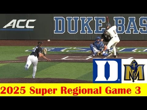 Murray State vs Duke Baseball Highlights, 2025 NCAA Super Regional Game 3