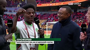 2.2M views · 152K reactions | #CANALPLUSCAN : Regardez qui est au stade pour Sénégal  / Maroc   IShowSpeed est en direct sur CANAL+ CAN !  Il donne son favori pour la finale avant de défier Fousseni Diawara dans un sprint ‍♂️ | CANAL+ SPORT Afrique | Facebook