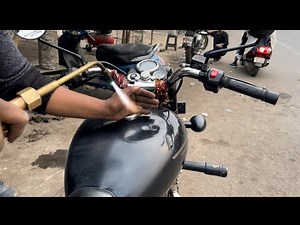 Bullet fuel tank Dent repair | How to fuel Tank Dent repair ￼😲