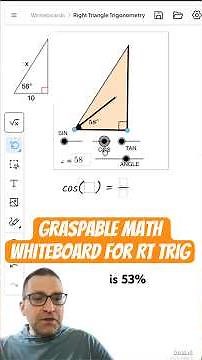 Graspable Math Whiteboard for Right Triangle Trigonometry #mathematics #trigonometry #math #maths