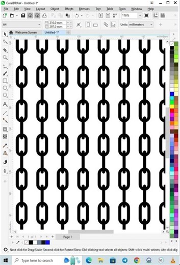 Super Easy Chain Pattern in CorelDRAW