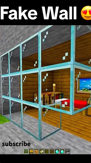 Mine craft Fake wall👈… #remix #viral #UsagamerFB #music #bass #usa #minecraft #shorts